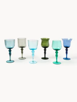 Set di 6 bicchieri da vino in vetro soffiato Diseguale
