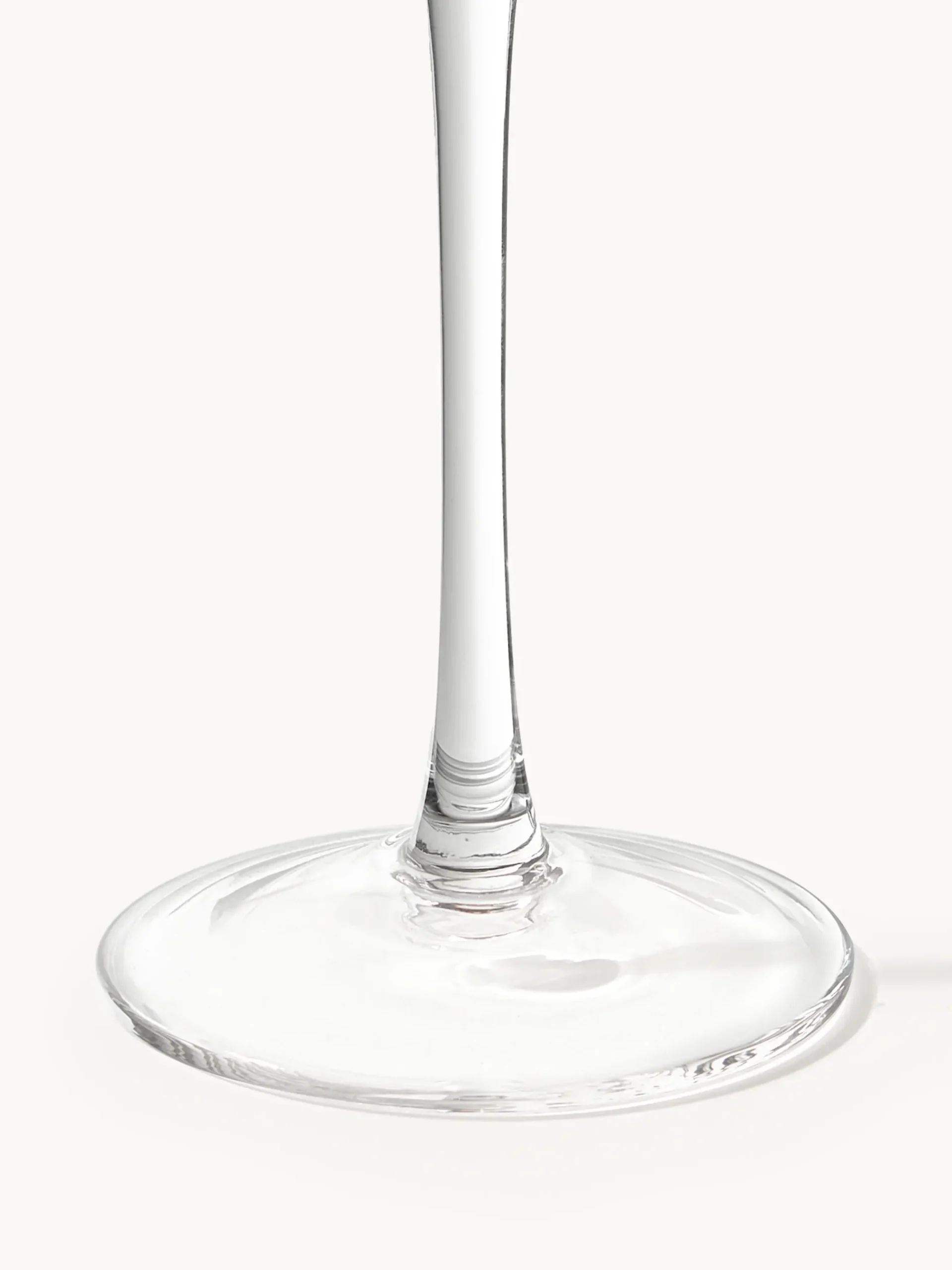 Set di 4 bicchieri da vino in vetro soffiato con bordo dorato Aleo