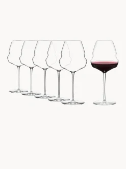 Set di 6 bicchieri da vino rosso in cristallo Cocoon