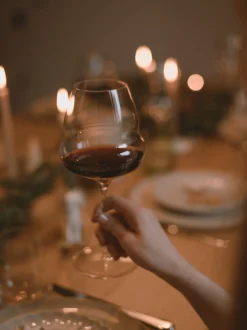 Set di 6 bicchieri da vino rosso in cristallo Cocoon