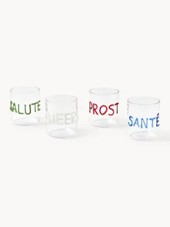 Set di 4 bicchieri in vetro soffiato Tutti