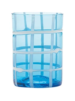 Set di 6 bicchieri in vetro soffiato con strutture diverse Melting Pot