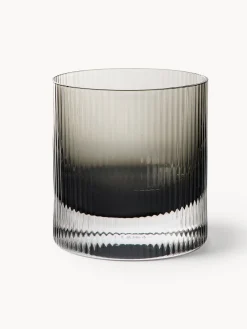 Set di 2 bicchieri in vetro soffiato Ripple