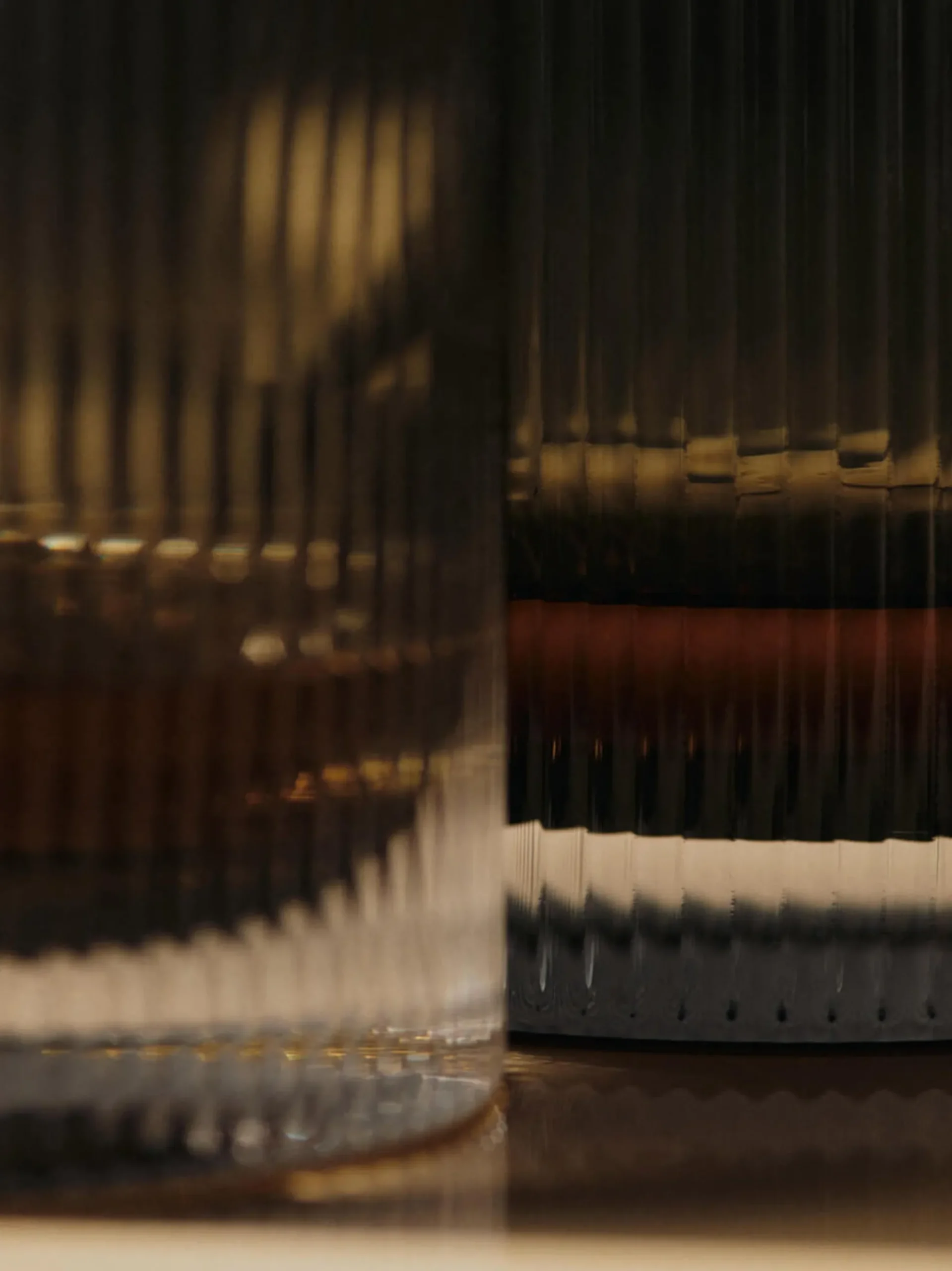 Set di 2 bicchieri in vetro soffiato Ripple