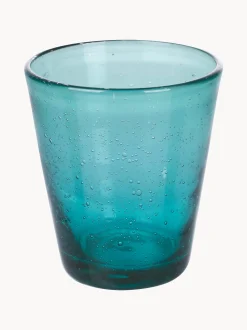 Set di 6 bicchieri in vetro soffiato con bollicine d'aria Cancun