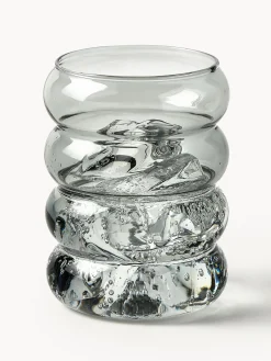 Set di 4 bicchieri in vetro soffiato borosilicato Bubbly