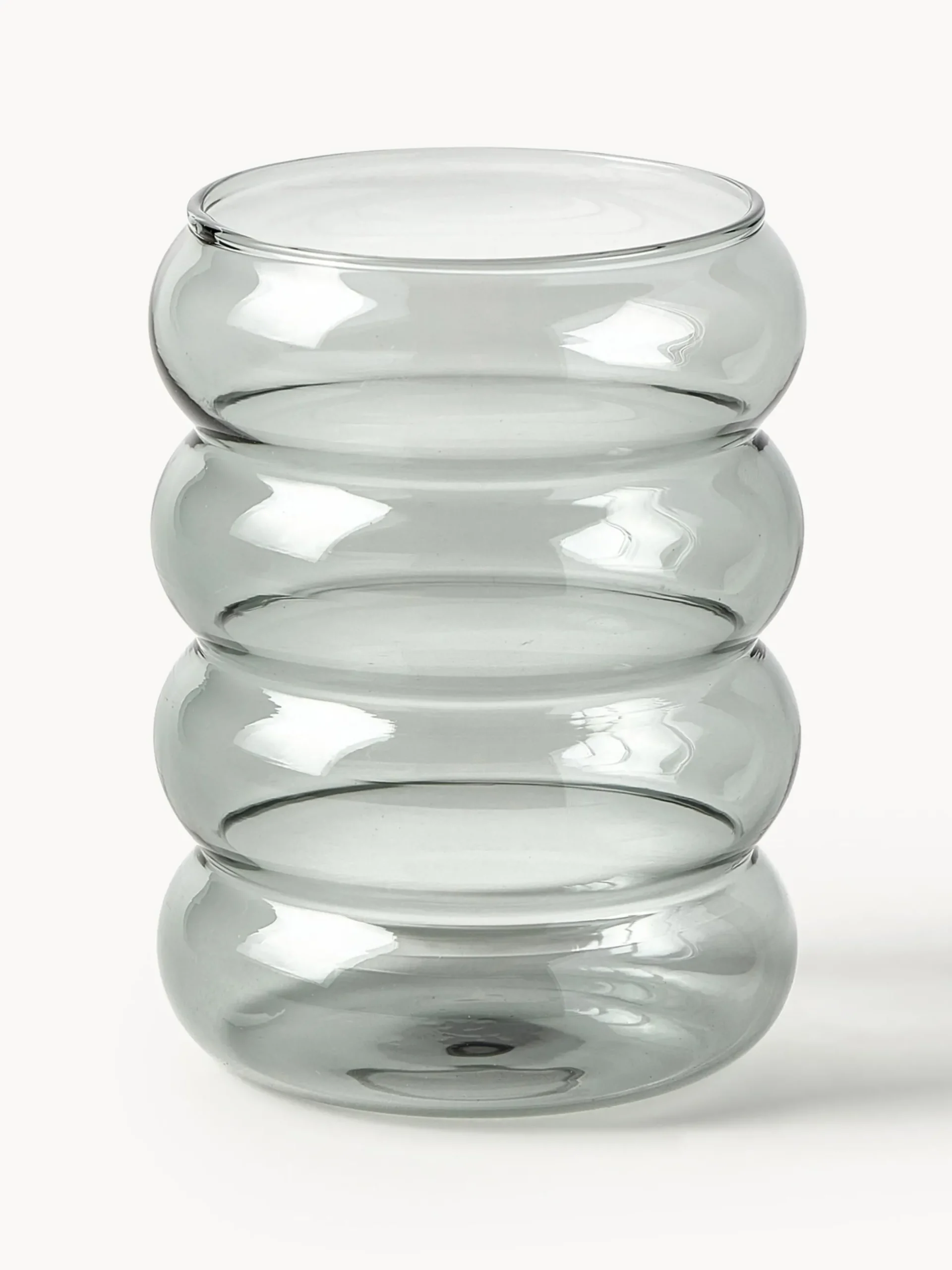 Set di 4 bicchieri in vetro soffiato borosilicato Bubbly