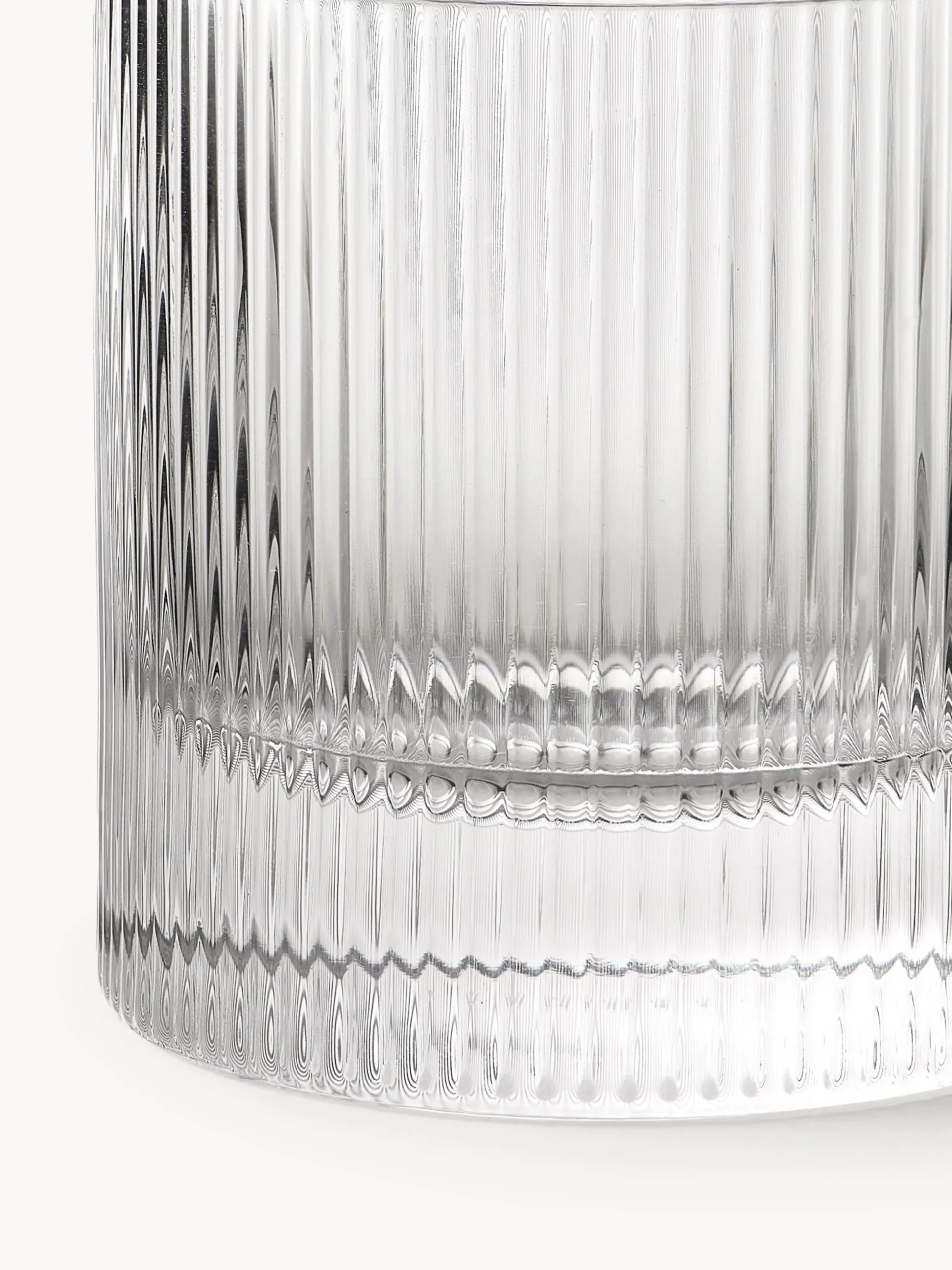 Set di 2 bicchieri in vetro soffiato Ripple