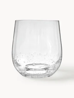 Set di 4 bicchieri in vetro soffiato Bubble