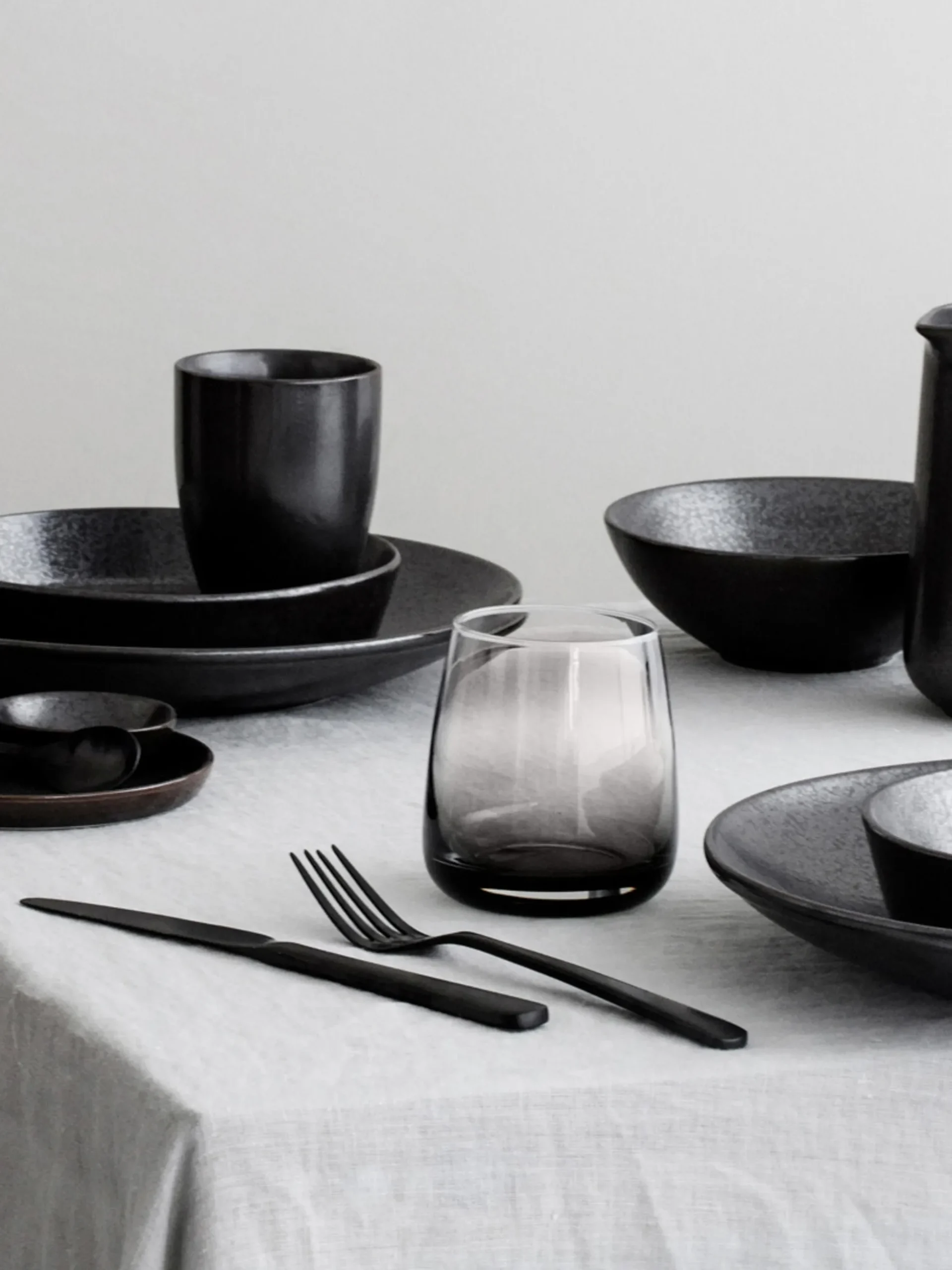 Set di 4 bicchieri in vetro soffiato Smoke