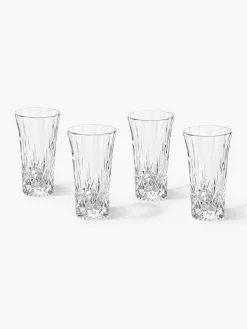 Set di 4 bicchierini con scanalatura in rilievo George
