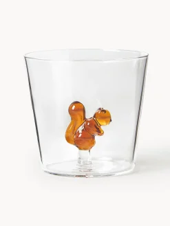 Set di 6 bicchieri per acqua in vetro borosilicato fatti a mano Animal Farm