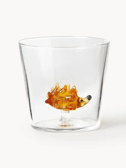 Set di 6 bicchieri per acqua in vetro borosilicato fatti a mano Animal Farm