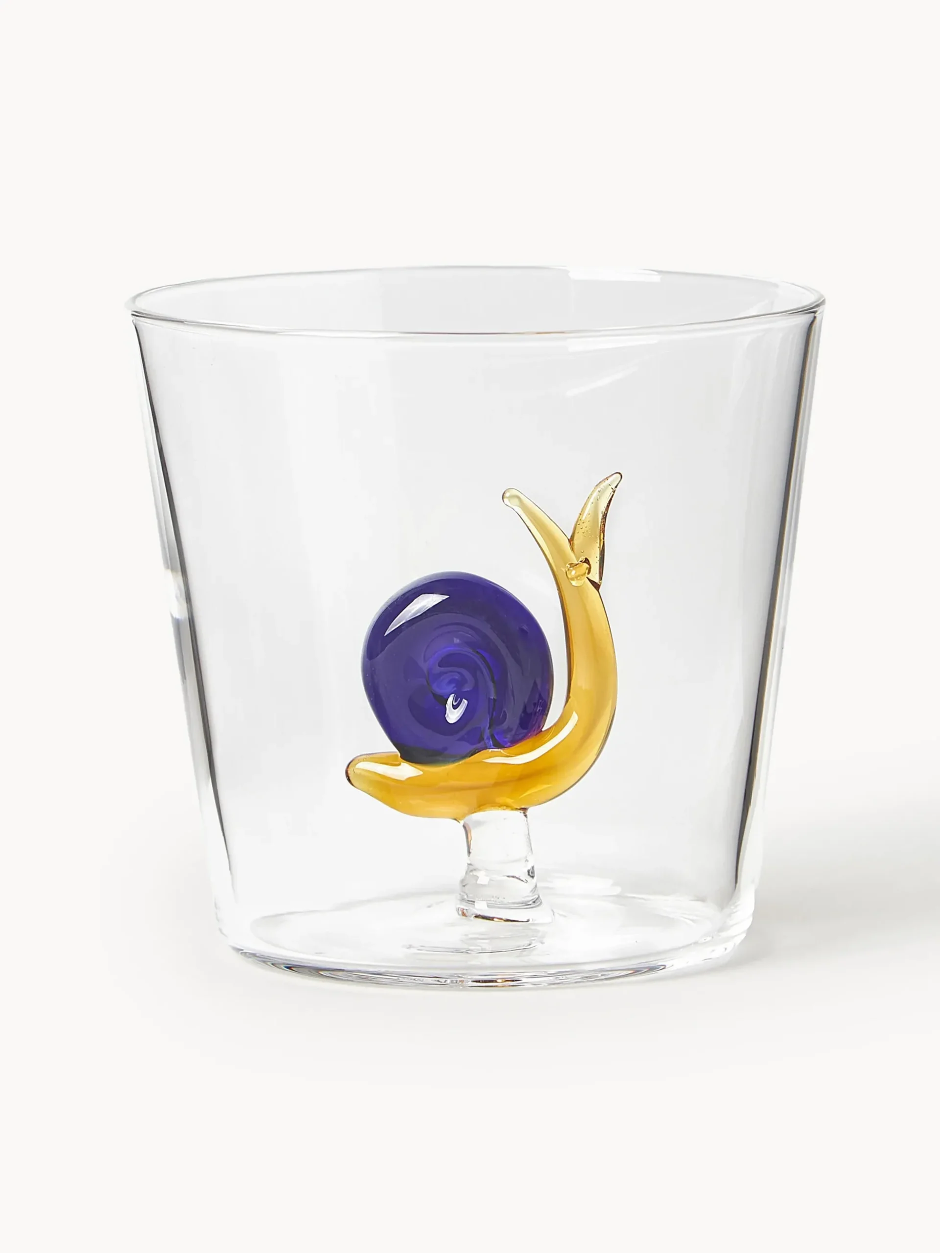 Set di 6 bicchieri per acqua in vetro borosilicato fatti a mano Animal Farm
