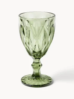 Set di 4 bicchieri per vino con motivo strutturato Colorado