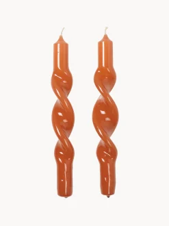 Set di 2 candele a bastoncino fatte a mano Twist