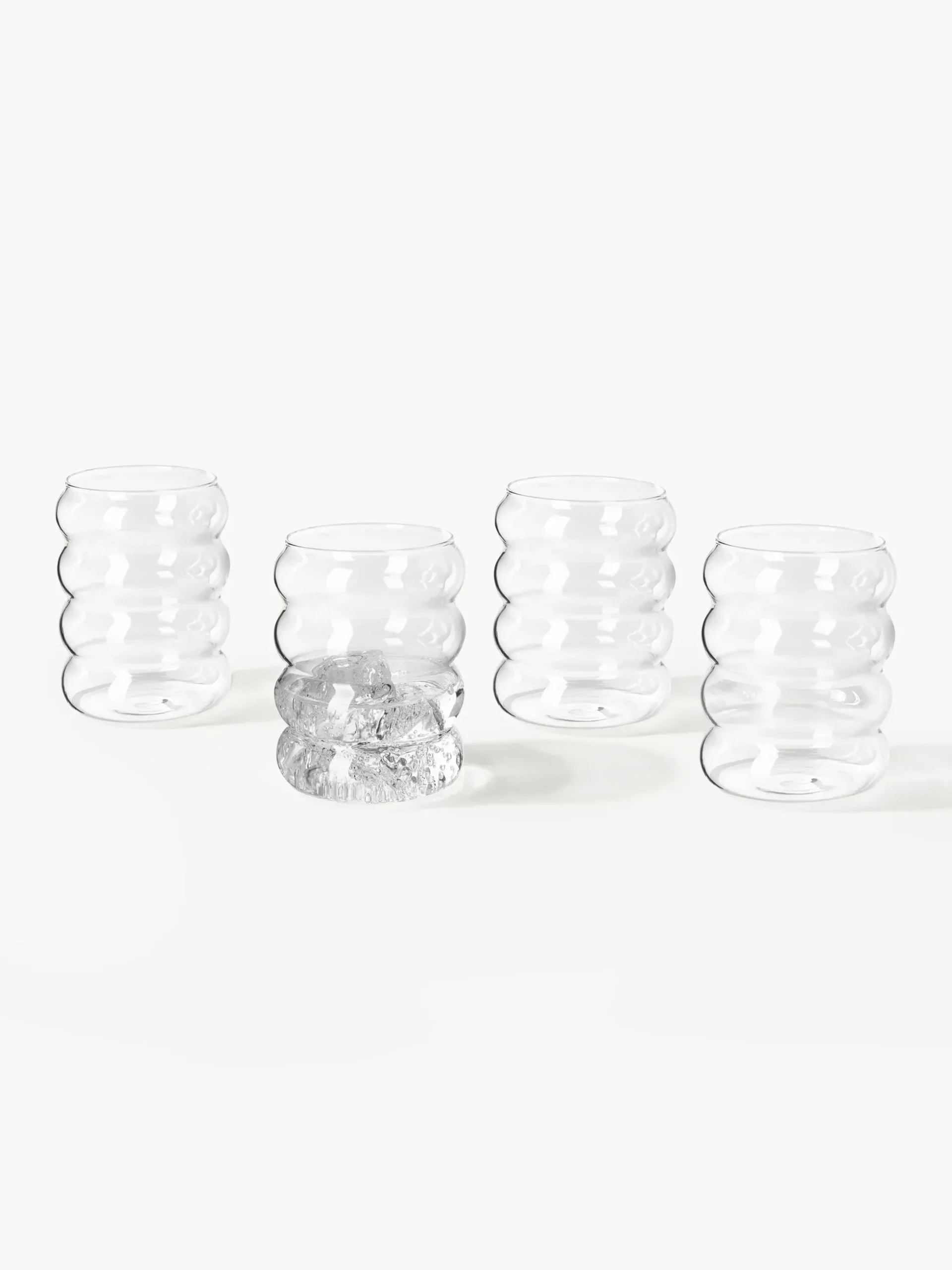 Set di caraffa e bicchieri in vetro soffiato Bubbly 5 pz