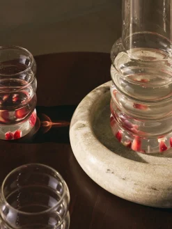 Set di caraffa e bicchieri in vetro soffiato Bubbly 5 pz