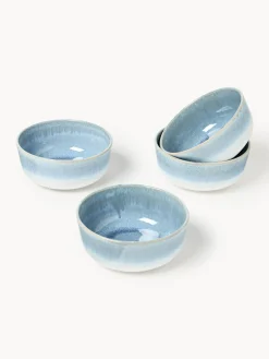 Set di 4 ciotole fatte a mano con smalto reattivo Danza