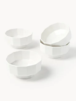 Set di 4 ciotole in porcellana Angoli