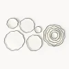 Set di 4 ciotole in porcellana plissettate Bia