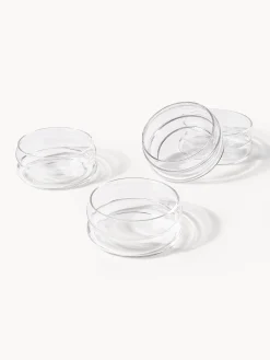 Set di 4 ciotole in vetro soffiato Bubbly