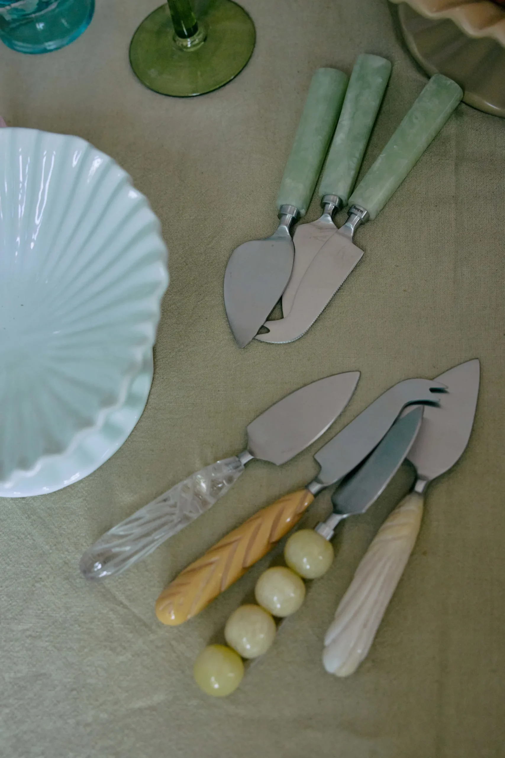 Set di 3 coltelli da formaggio in acciaio inossidabile Muriel