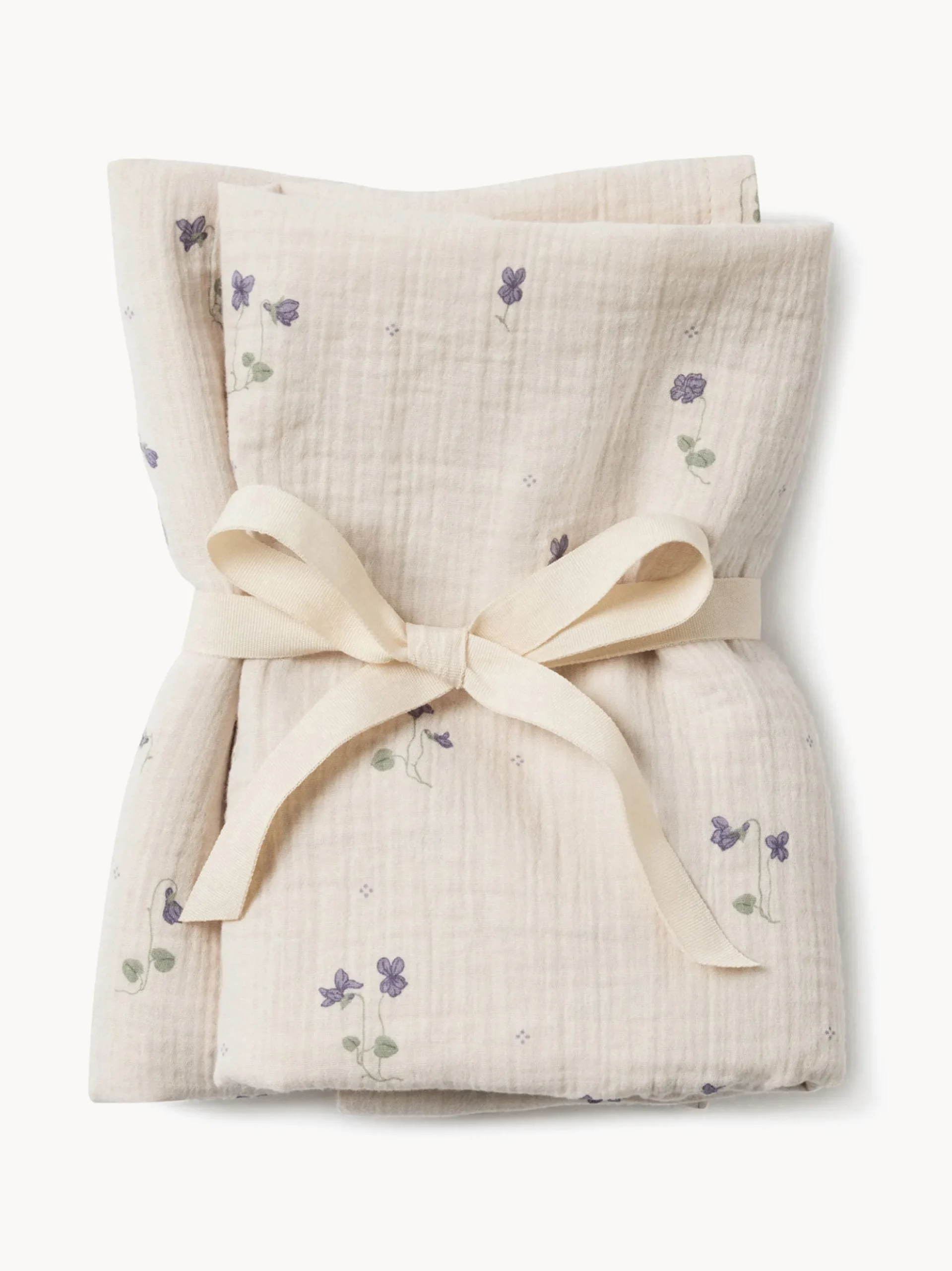 Set di 2 coperte in cotone muslin Viola