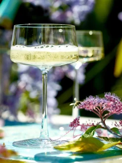 Set di 6 coppe da champagne in cristallo Power