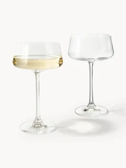 Set di 6 coppe da champagne in cristallo Gwenda