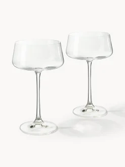 Set di 6 coppe da champagne in cristallo Gwenda