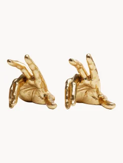 Set di 2 fermalibri Holding Fingers