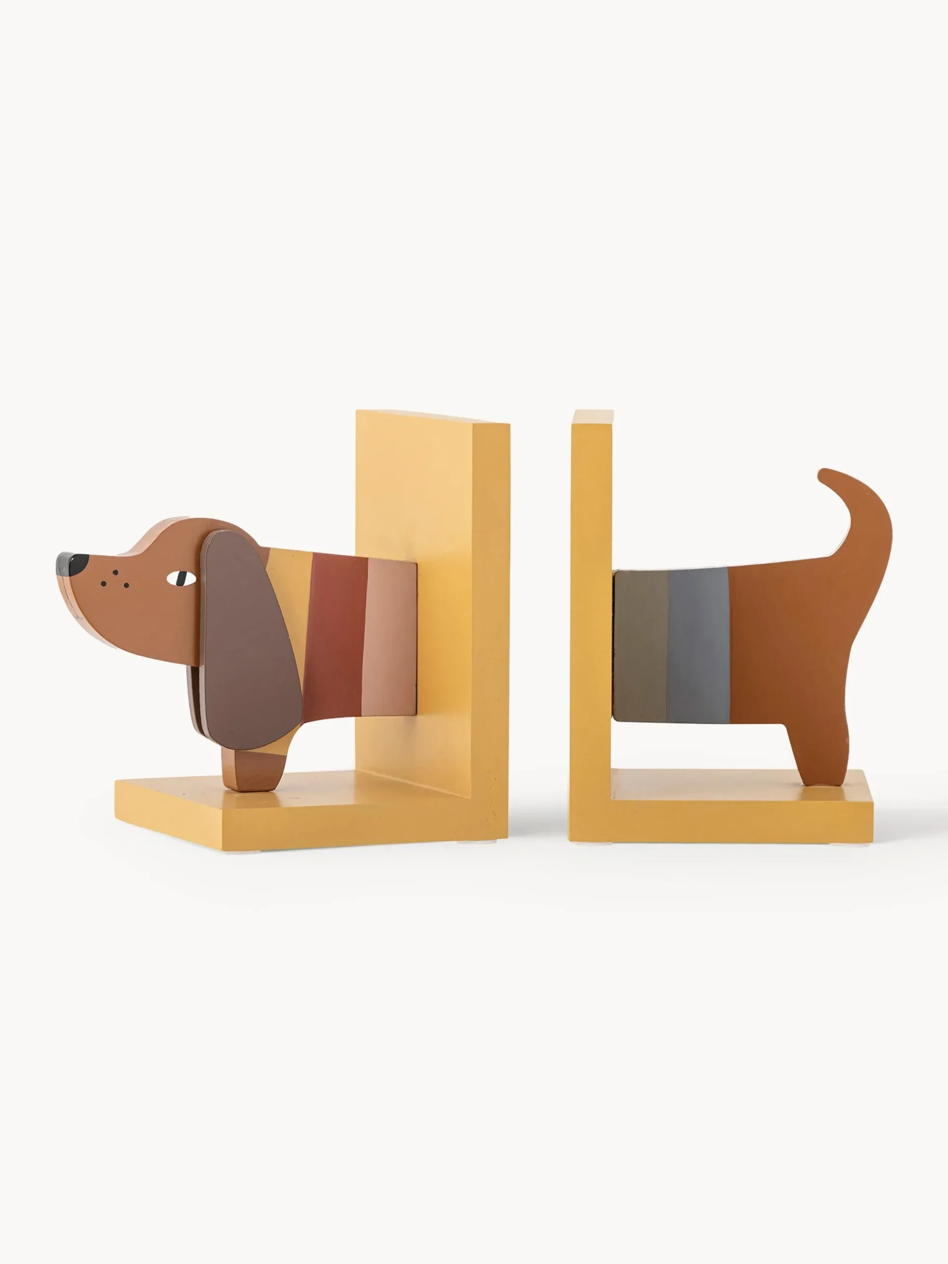 Set di 2 fermalibri in legno Charlie