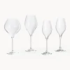 Set di 4 flute da champagne in cristallo Silvio