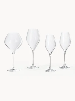 Set di 4 flute da champagne in cristallo Silvio