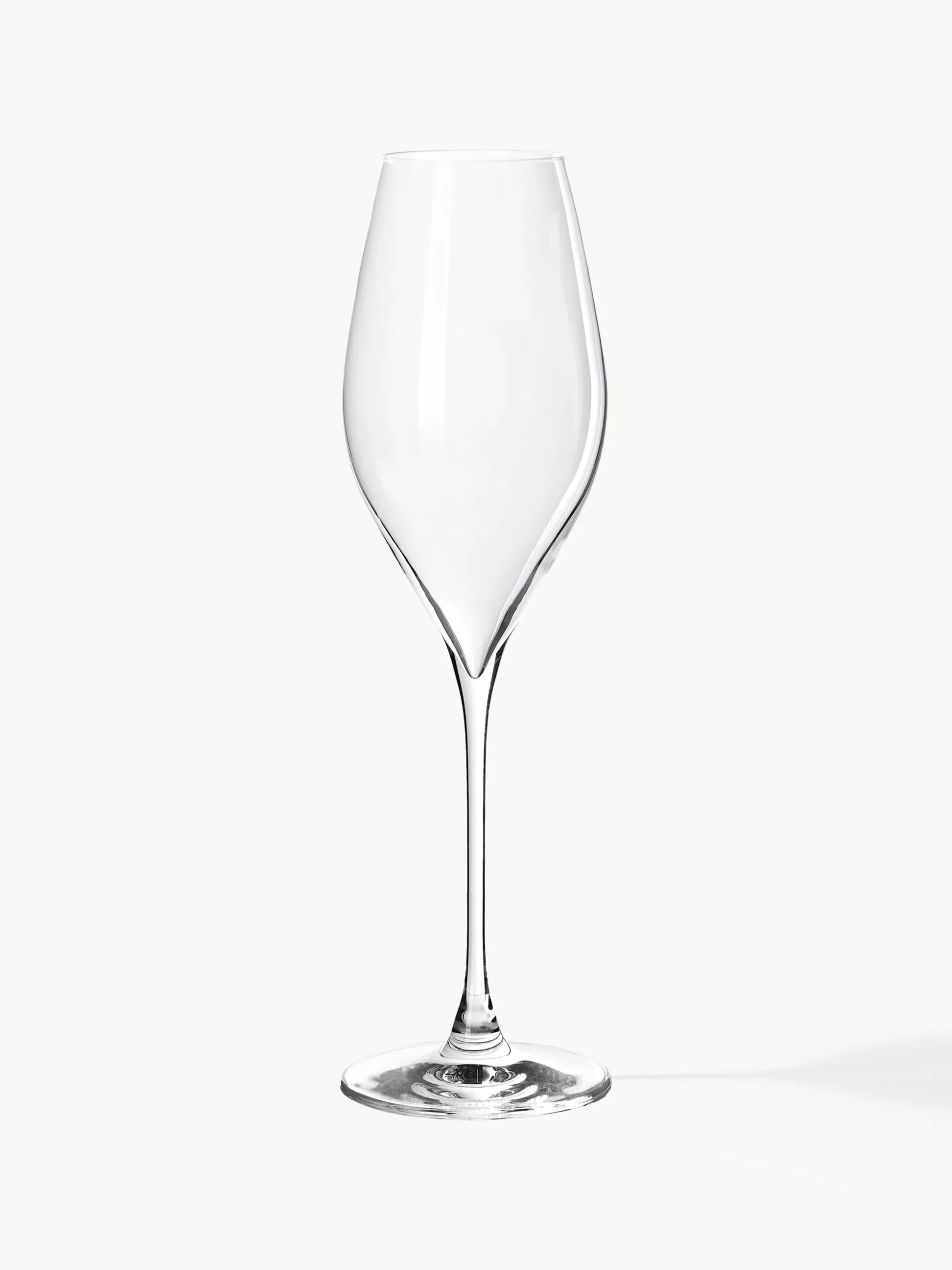 Set di 4 flute da champagne in cristallo Silvio