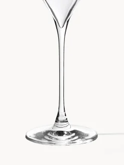 Set di 4 flute da champagne in cristallo Silvio