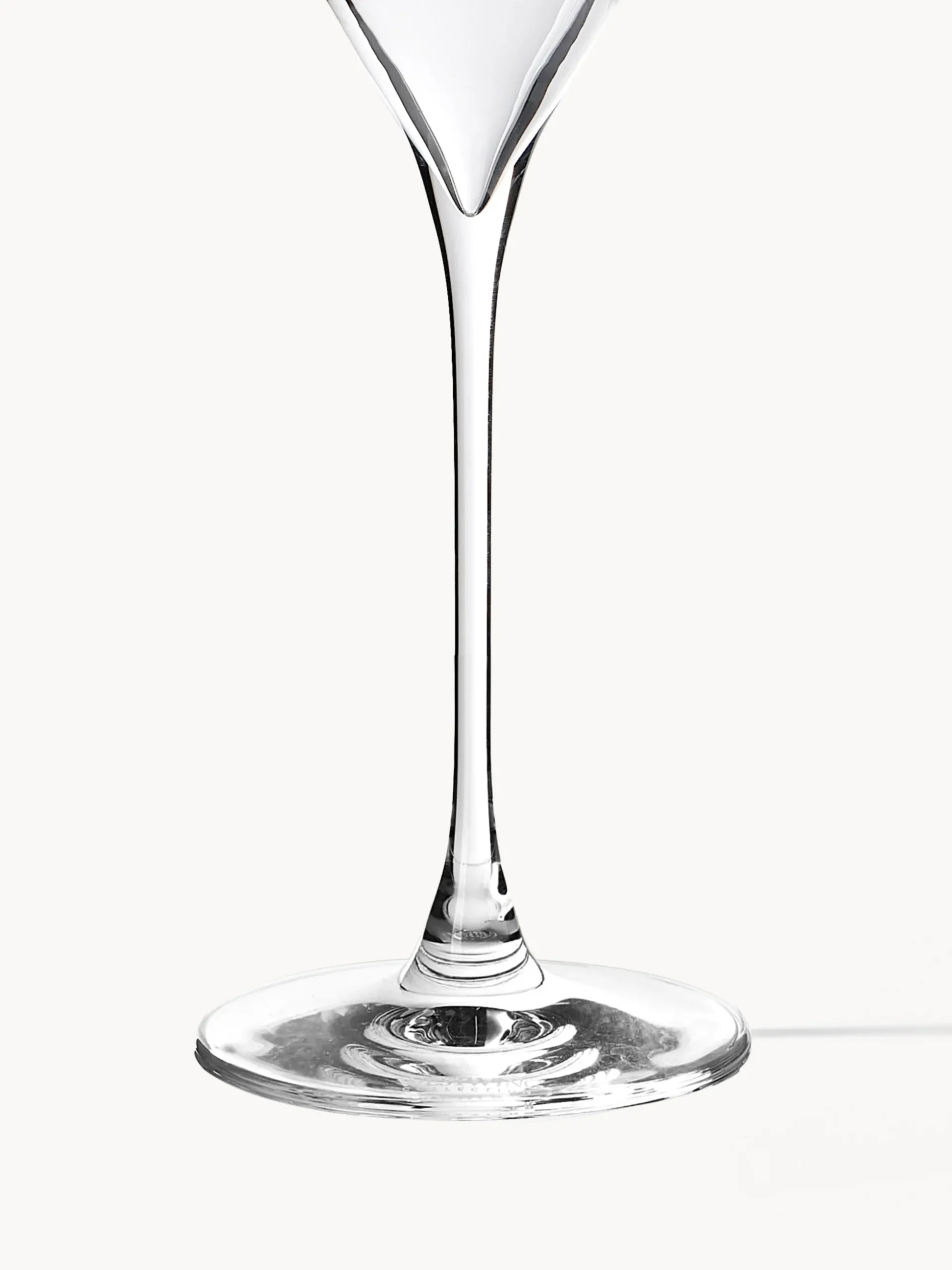 Set di 4 flute da champagne in cristallo Silvio