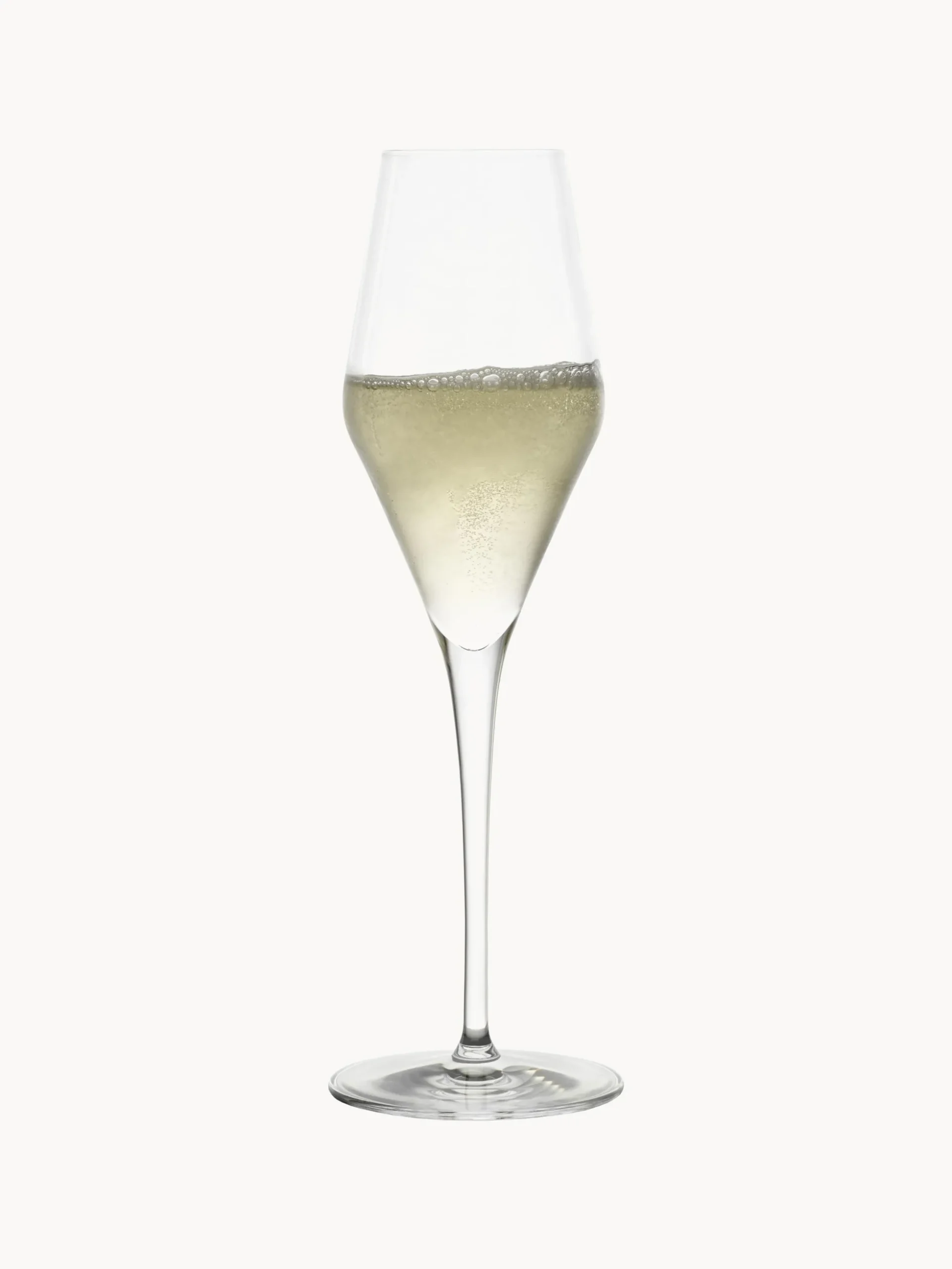 Set di 6 flute da champagne in cristallo Quadrophil