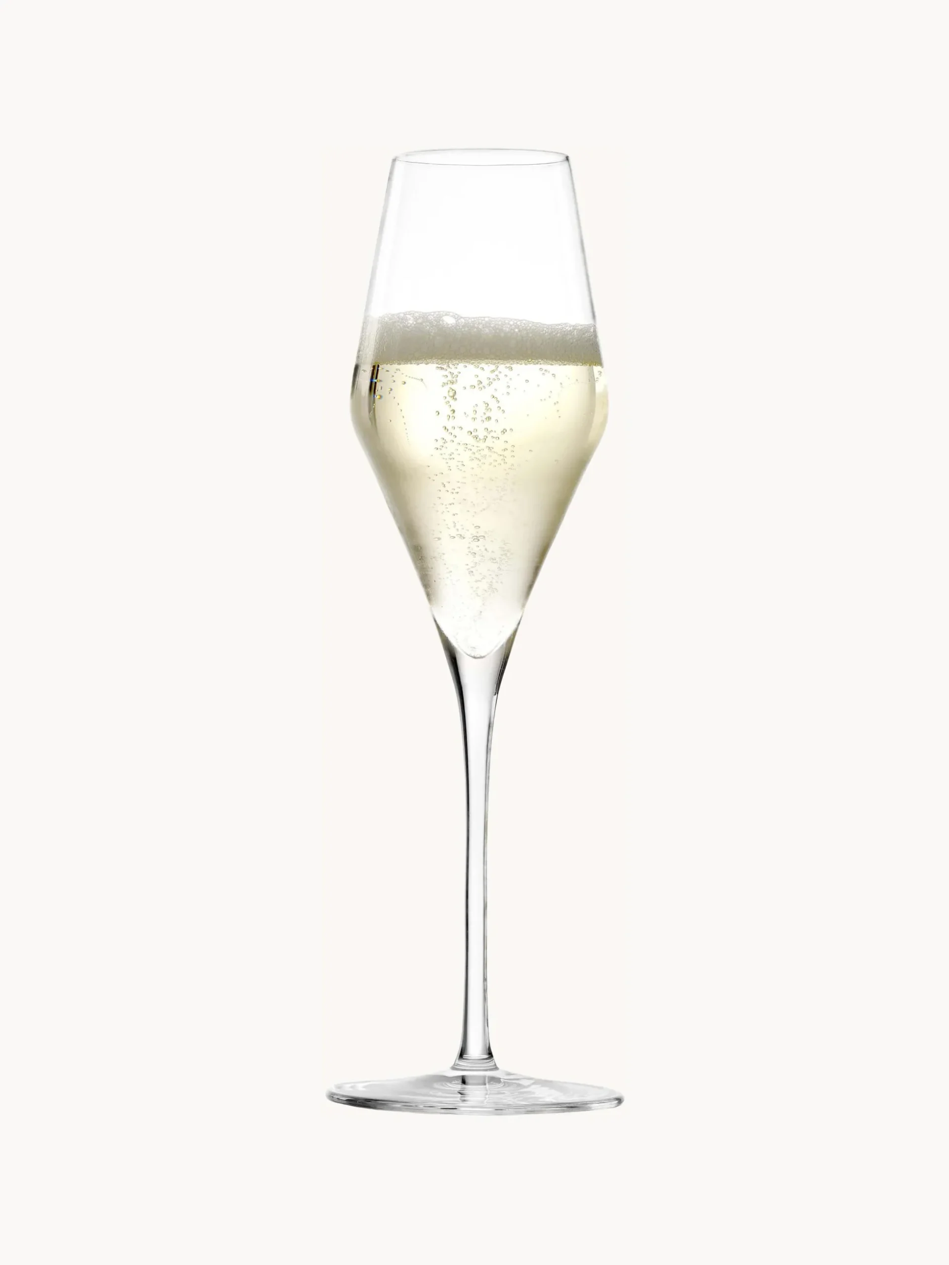 Set di 6 flute da champagne in cristallo Quadrophil