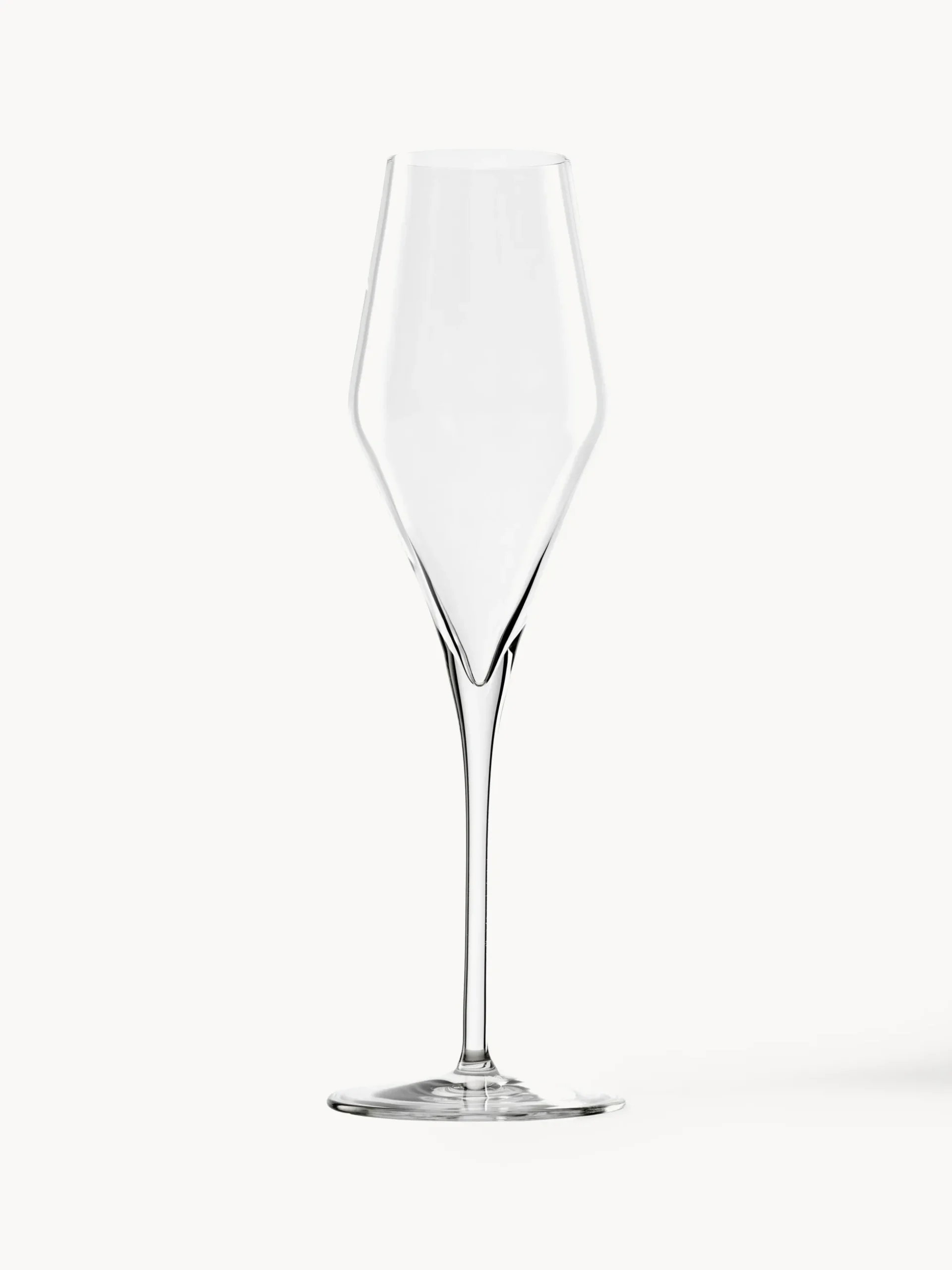 Set di 6 flute da champagne in cristallo Quadrophil