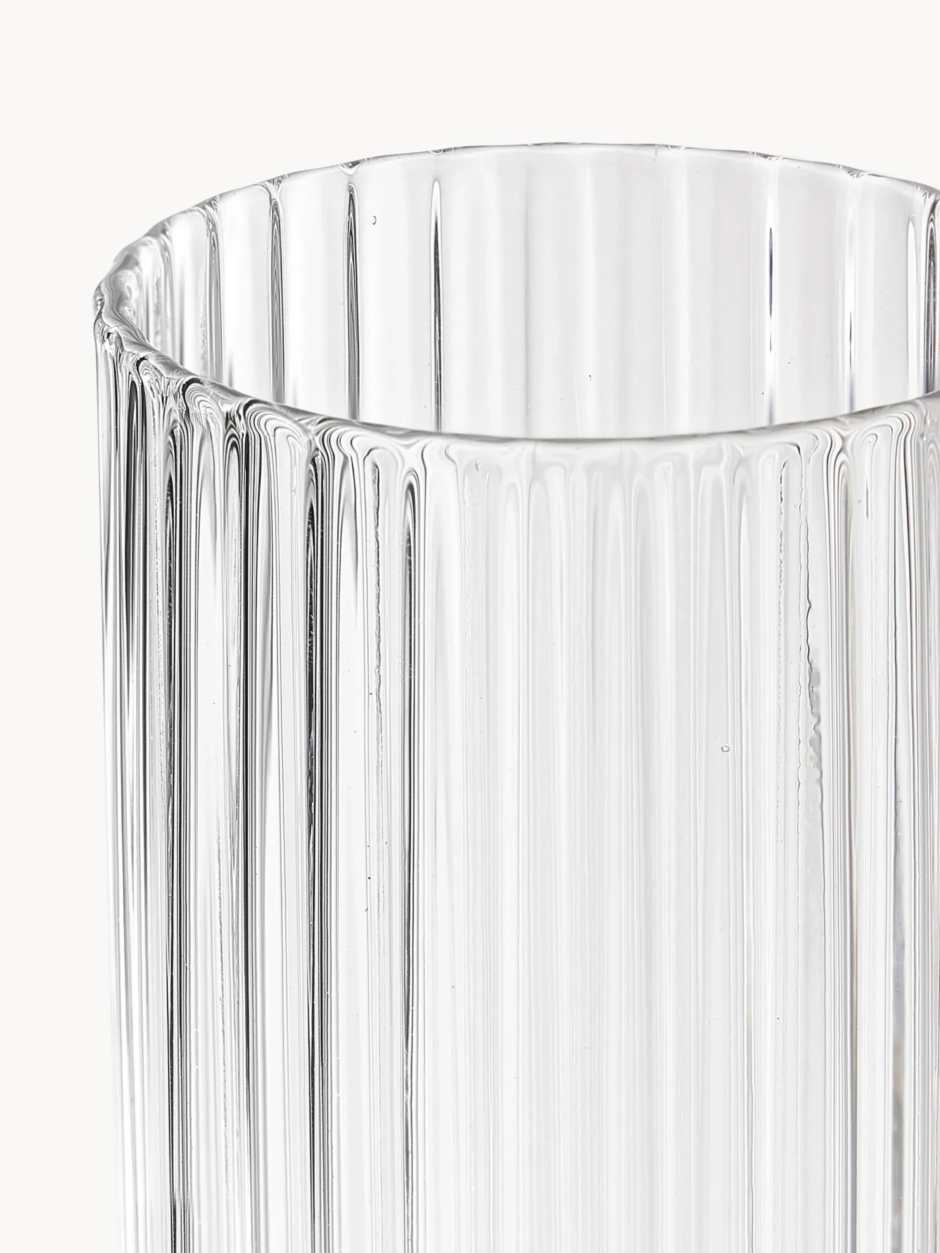 Set di 4 flute da champagne in vetro soffiato Aleo