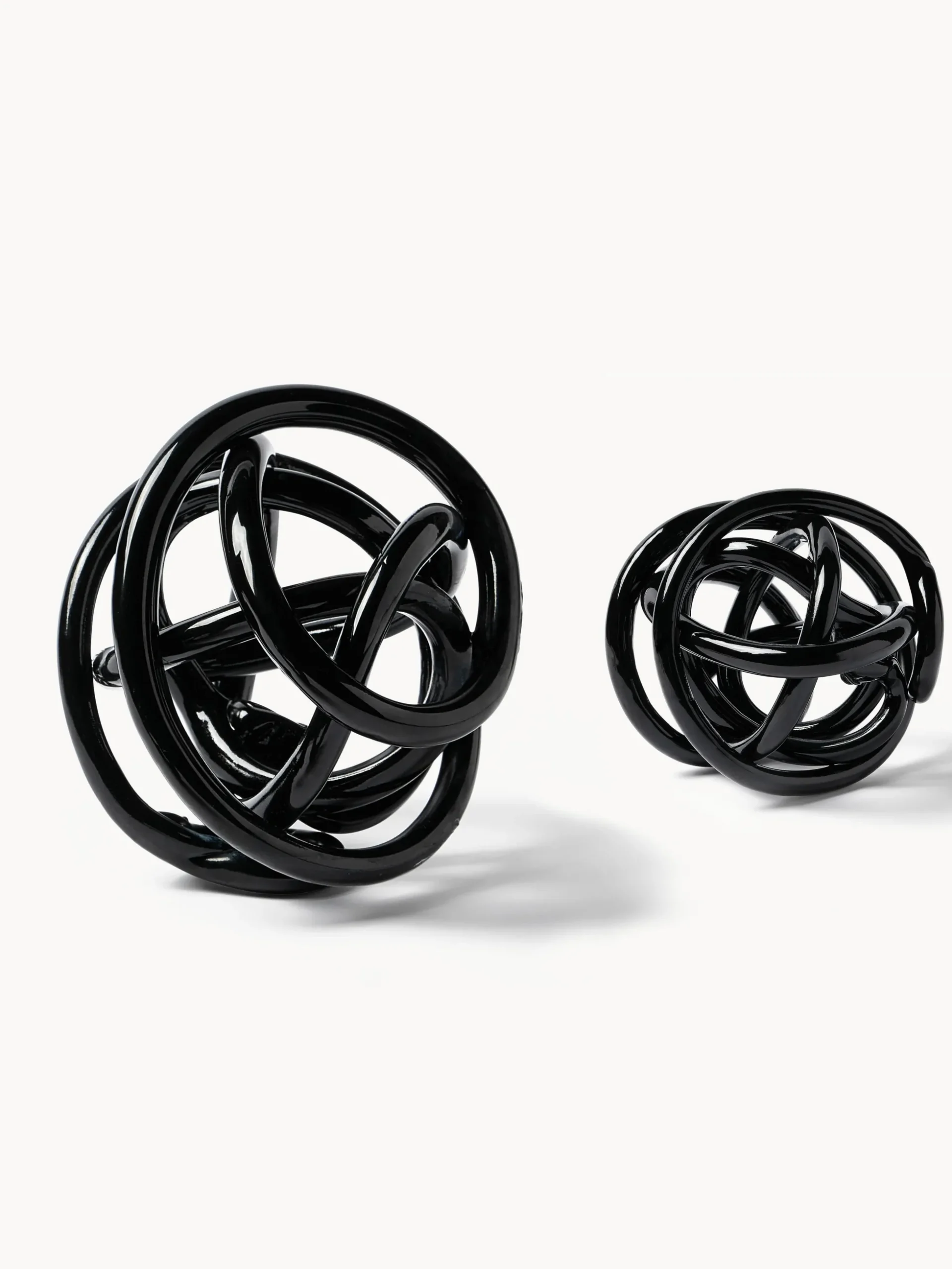 Set di 2 oggetti decorativi a nodo in vetro Nola