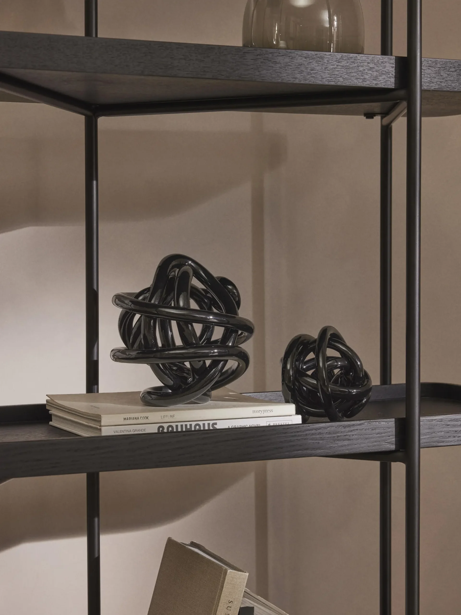Set di 2 oggetti decorativi a nodo in vetro Nola