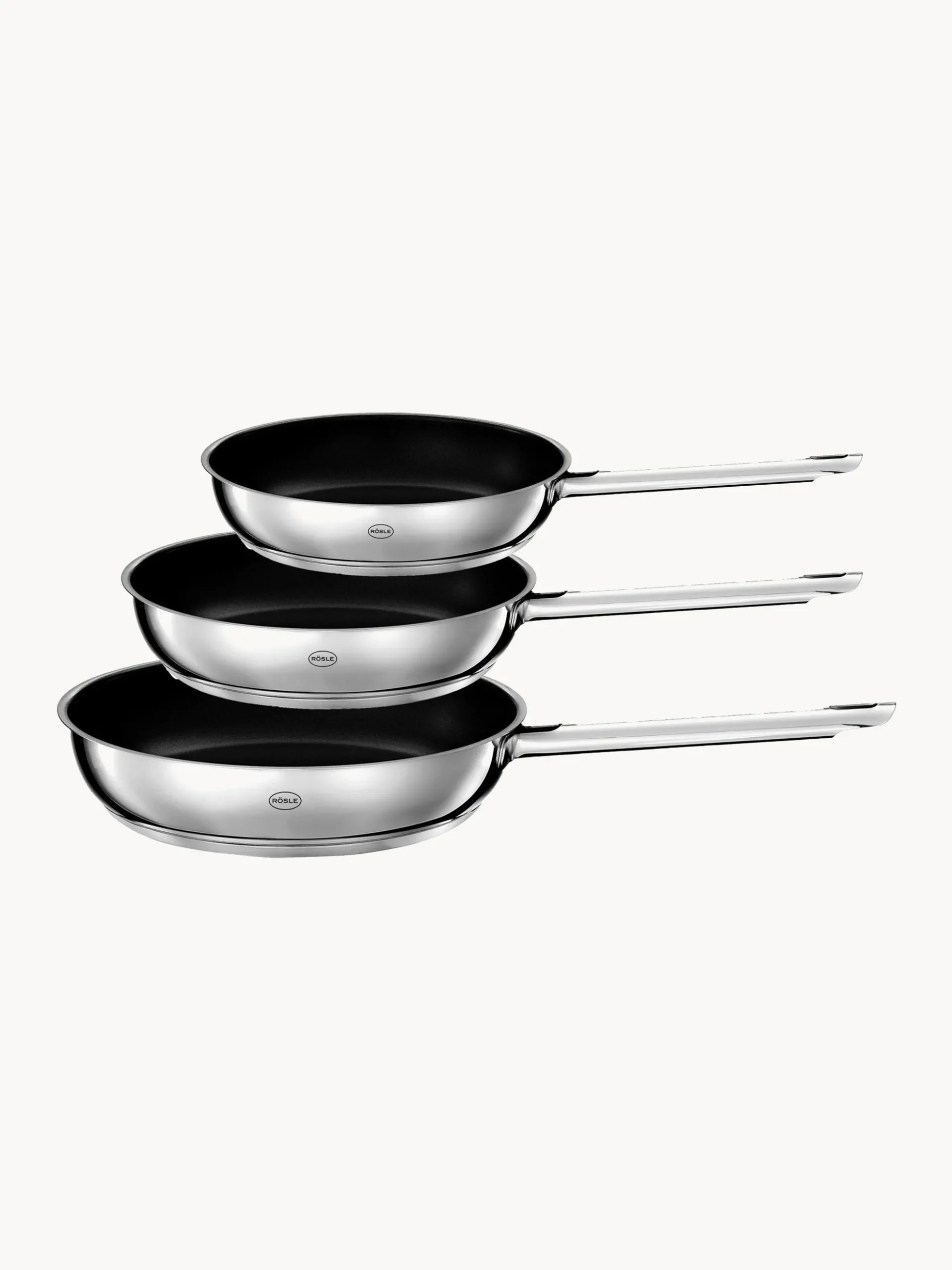 Set di 3 padelle con rivestimento antiaderente Elegance