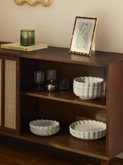 Set di 4 piatti da colazione a forma di fiore Sabina