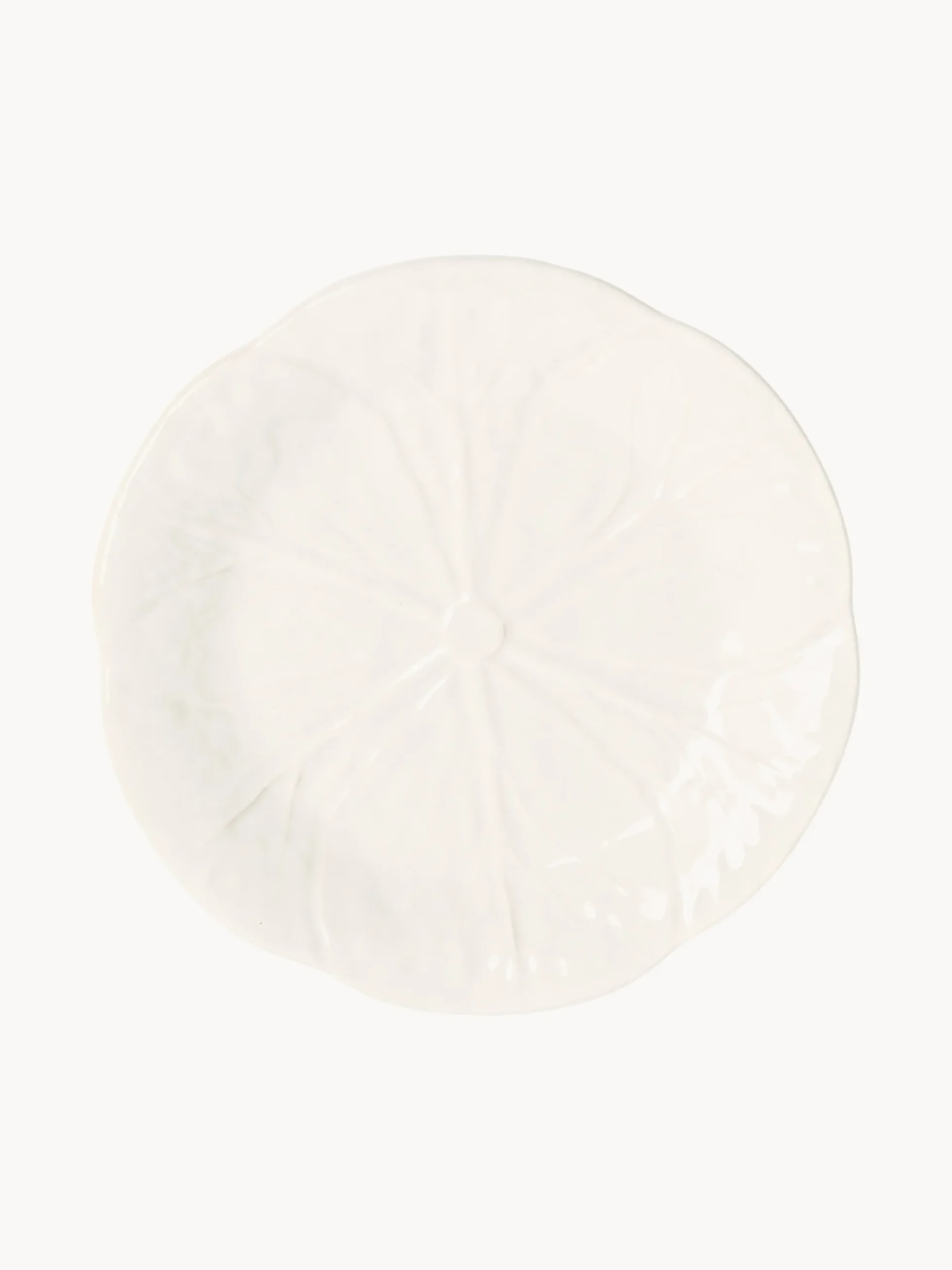 Set di 4 piatti da colazione dipinti a mano Cabbage