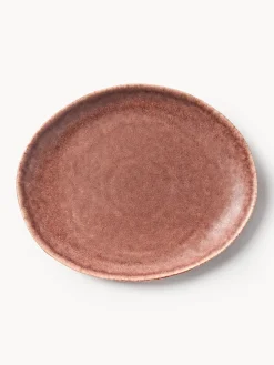 Set di 4 piatti da colazione fatti a mano dalla forma organica Macey