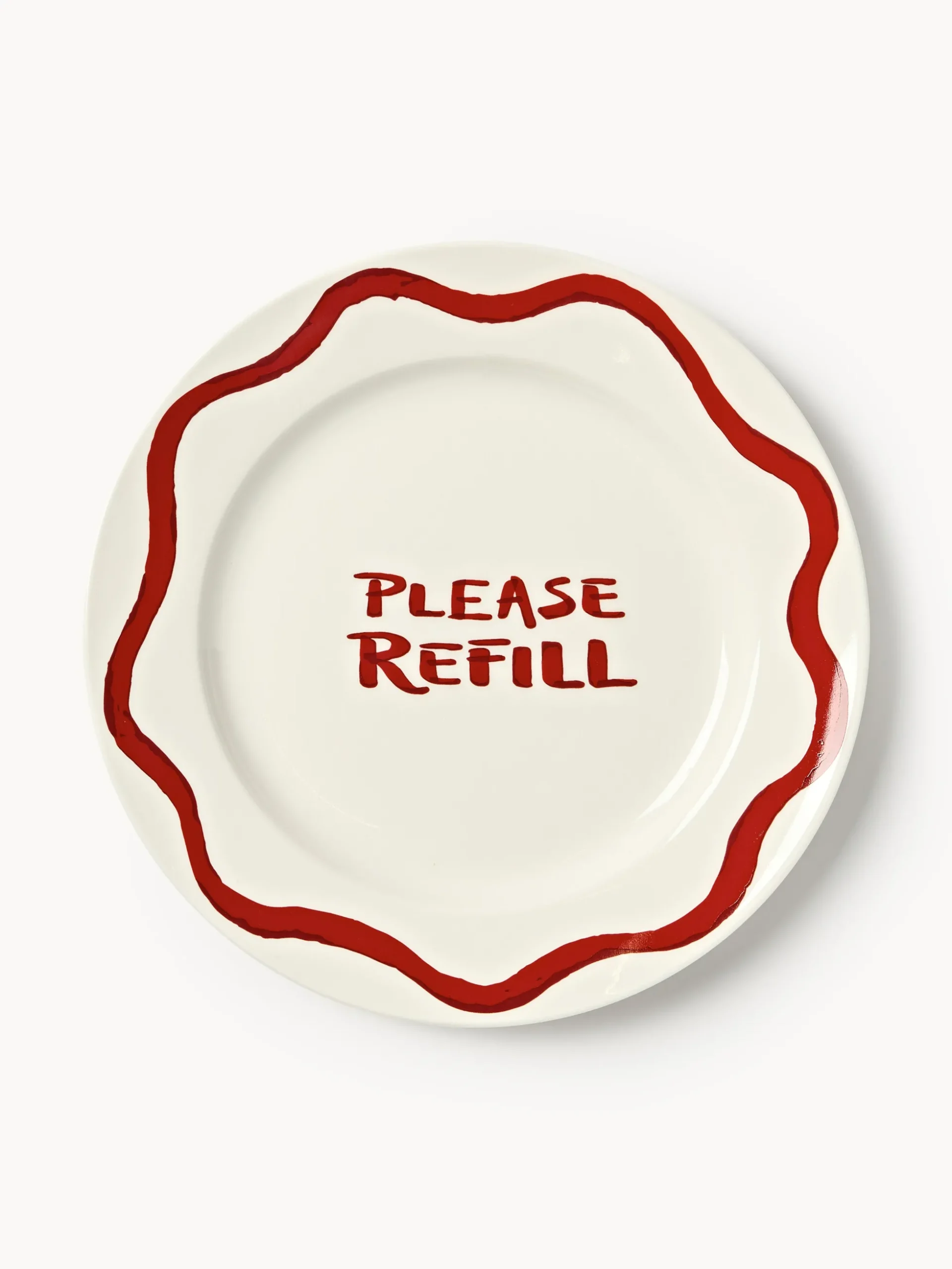 Set di 4 piatti da colazione in porcellana con motivo decorativo Tutti