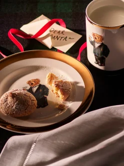 Set di 4 piatti da colazione in porcellana con decoro in oro 24K Thompson